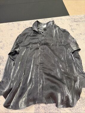 H&M Metallic Button Down Shirt
